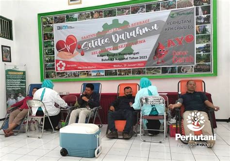 Perhutani Aksi Donor Darah Mewarnai Peringatan Bulan K3 Nasional Di