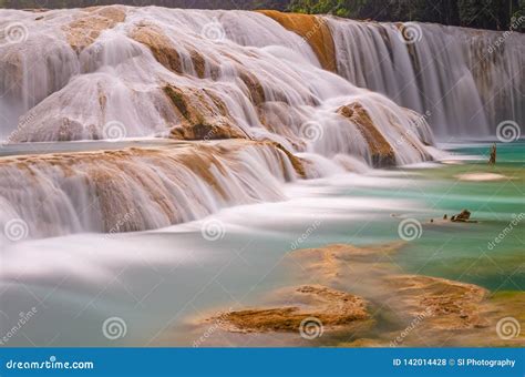 Agua Azul Waterfall in Chiapas, Mexico Stock Photo - Image of landscape ...