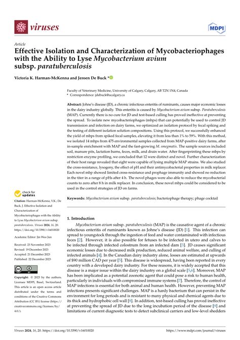 Pdf Effective Isolation And Characterization Of Mycobacteriophages