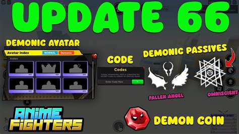 Update 66 Anime Fighters Codes Roblox Demonic Passives Y Demonic