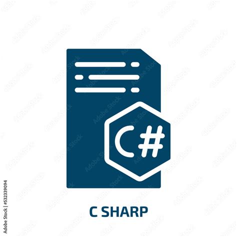 c sharp icon from programming collection. Filled c sharp, sharp, letter ...