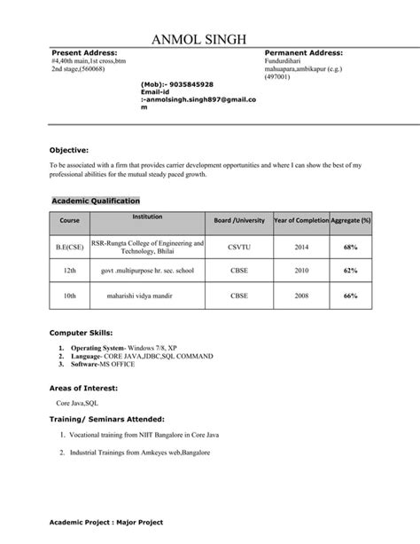 Anmol Singh Resume Pdf