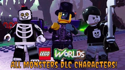 Lego Worlds Monsters Dlc All Characters And Vehicles Unlocked Youtube