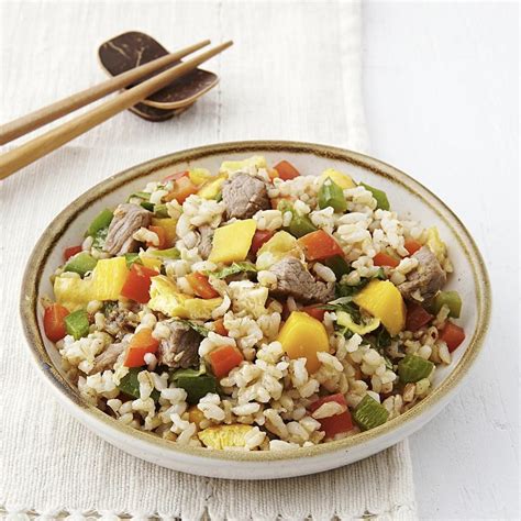 Thai Beef And Mango Fried Rice Recipe Eatingwell