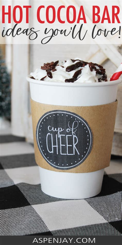 DIY Hot Chocolate Bar Tips Free Printables Aspen Jay