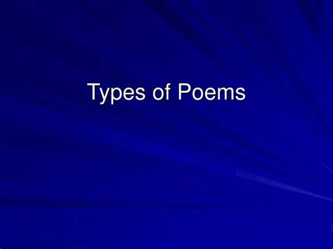 Ppt Types Of Poems Powerpoint Presentation Free Download Id 256406