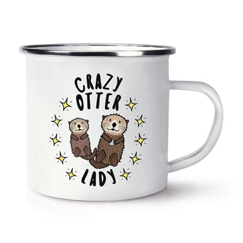 Verr Ckte Otter Damen Stars Emaille Becher Tasse Lustig Tiere Ebay