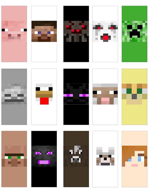 DIY Party Mom: Minecraft Faces Mini Candy Bar Wrappers