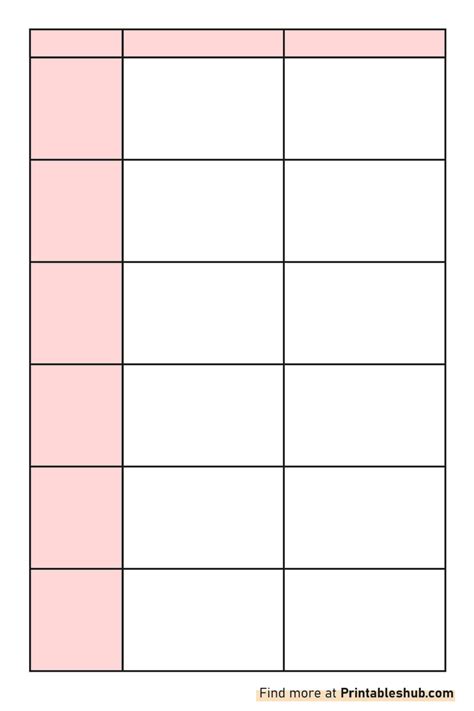 Free Printable Blank Comparison Chart Templates PDF Included