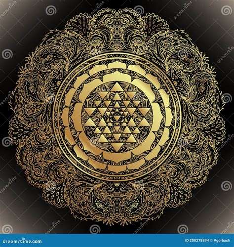 The Sri Yantra Or Sri Chakra Form Of Mystical Diagram Shri Vidya