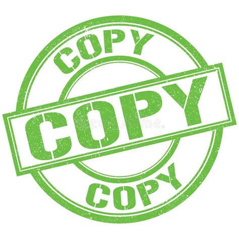 Copy Text Written On Green Stamp Sign Stock Illustration Illustration