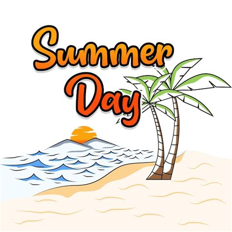 Premium Vector Summer Day Illustration Design