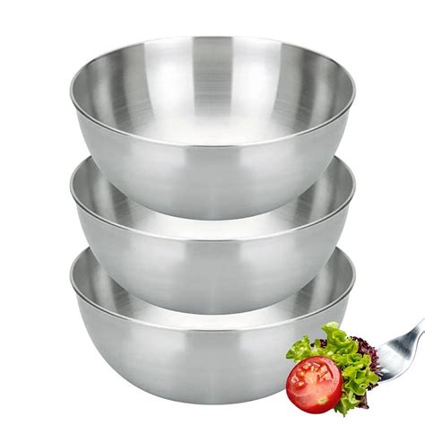 Conjunto De Tigelas Bowls Pote Vasilha Cm A O Inox Jogo Pe As