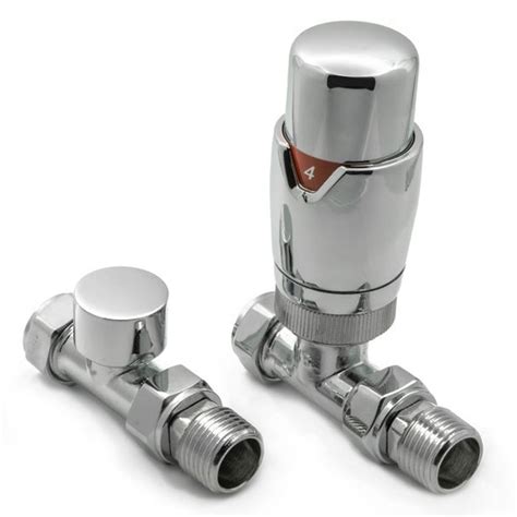 Reina Modal Chrome Trv Straight Radiator Valve Radiator Valves From