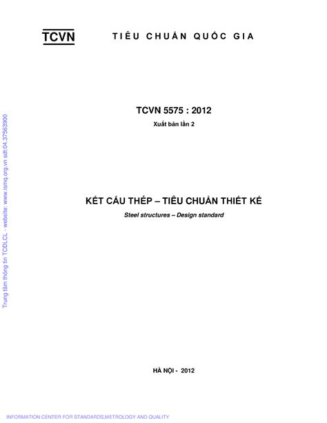 TCVN 5575 2012 ket cau thep Tiêu chuẩn Việt Nam TCVN T I Ê U C H U