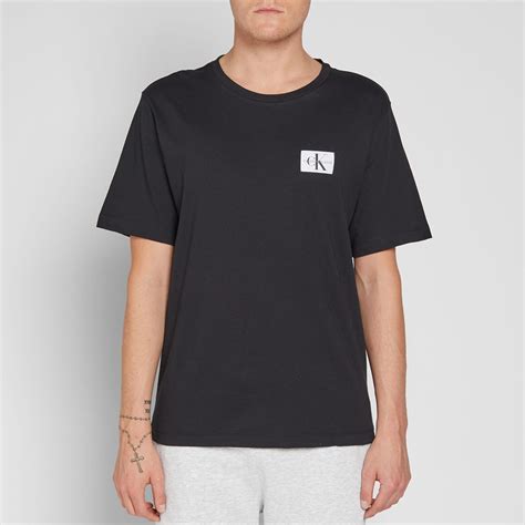 Calvin Klein Monogram Chest Badge Logo Tee Ck Black End Us