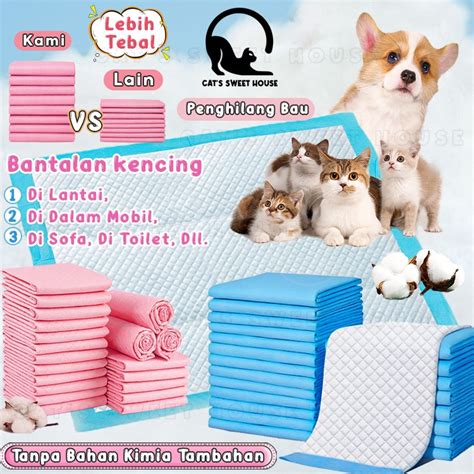 Jual Pad Pipis Kucing Anjing 10 Pcs Underpad Kucing Training Pad Popok