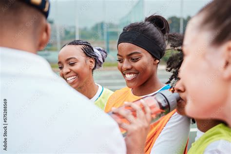 Sports Plan Netball Team And Coach Planning Game Strategy Teamwork