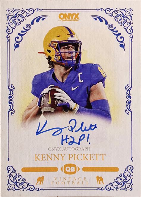 Nfl 2022 Onyx Vintage Kenny Pickett Blue Ink Inscription 710