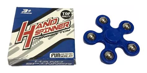 Juguete Hand Spinner D Mano Balero Y Postas Anti Estr S Azul En Venta