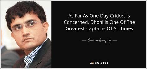 Sourav Ganguly quote: As Far As One-Day Cricket Is Concerned, Dhoni Is One...