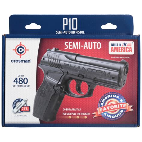 Crosman P10 Phantom 177 Caliber Semi Auto Co2 Air Pistol Bb Gun Co2