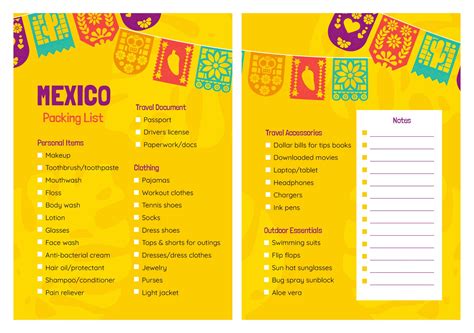 8 Best Images of Mexico Summer Vacation Packing List Printable - Summer ...