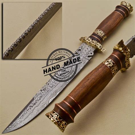 Damascus ULU Kitchen Knife Custom Handmade Kitchen Damascus Ulu Knife