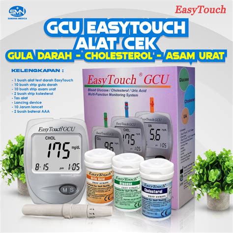 Jual Easytouch Alat Tes Gula Darah Kolesterol Asam Urat 3 In 1