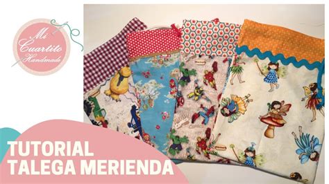 Cómo HACER BOLSA de TELA para MERIENDA DIY Tutorial paso a paso