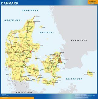 Odense map Denmark | Wall maps of countries for Europe