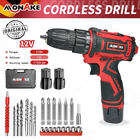 Jual Mesin Bor Listrik Tanpa Kabel Impact Drill 12S 12V 36V 3 Cordless