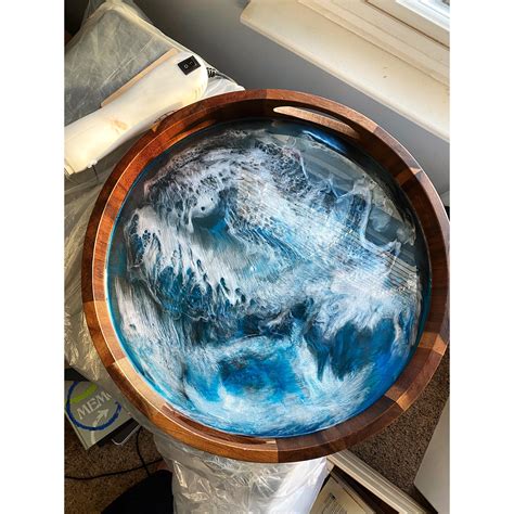 My First Attempt At Using Epoxy Resin To Make This Ocean Inspired Scene