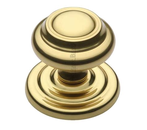 Heritage Brass Round Centre Door Knob Polished Brass V905 Pb