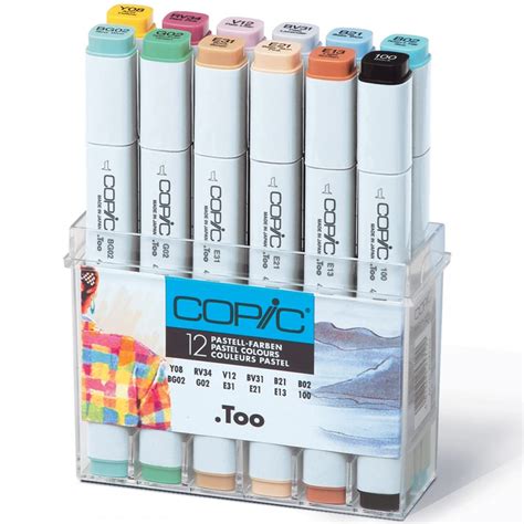 Copic Marker Pastel Colours 12 Pack Stationery And Pens From Crafty Arts Uk