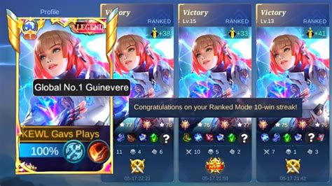 Guinevere Broken Best Build And Emblem Easy Winstreak Rank Must