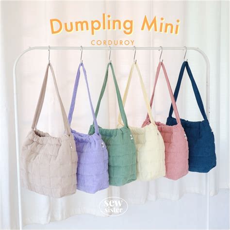 Dumpling Corduroy Mini Bag 🥟 กระเป๋าทรงเกี๊ยว ไซส์มินิ สะพายไหล่ ผ้าลูกฟูกบุฟองน้ำ 6 สี Made In