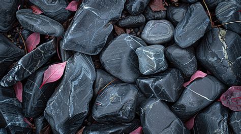 Tumbled Tholeiite Basalt Stone On Dark Background, Tholeiite, Basalt, Stone Background Image And ...