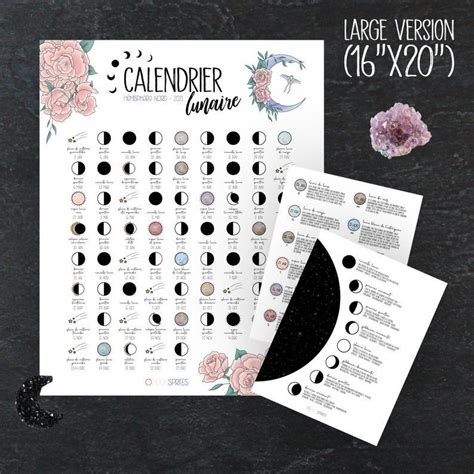 2021 Moon Phase Calendar Printable Graphics