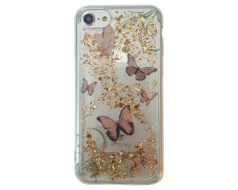 Butterfly Gold Flake TPU Rubber Cell Phone Case Samsung Galaxy Etsy