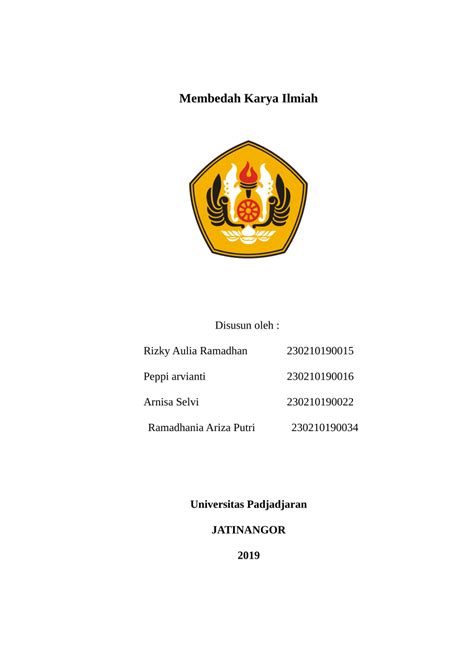 Pdf Membedah Karya Ilmiah