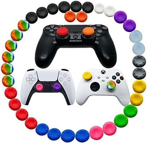 Amazon 2PCS Joystick Cap Silicone Rubber Thumb Stick Grip Caps For