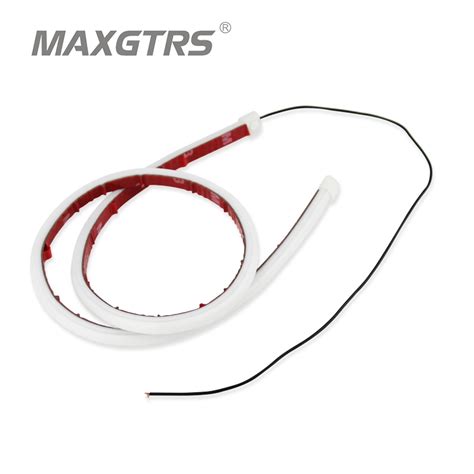 Maxgtrs Ultrafine Drl Daytime Running Light Flexible Car Led Strip Waterproof 2pcs 30 60cm