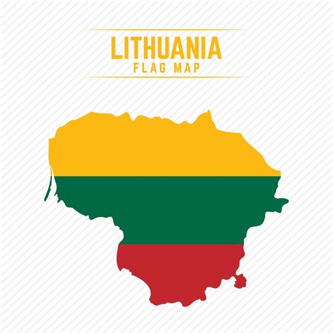 Flag Map of Lithuania 2400621 Vector Art at Vecteezy