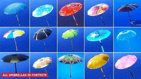 All Victory Umbrellas In Fortnite Season 1 Chapter 2 Season 5 YouTube