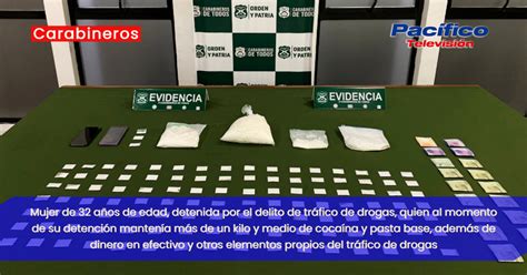 Carabineros de OS 7 Bío Bío detuvo a una mujer con más de 1 kilo y