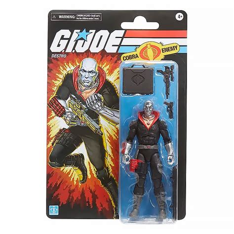 Figure Action Gi Joe Retro Cobra Enemy Destro F4767 Hasbro Dorémi Brinquedos As Melhores