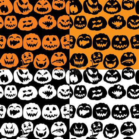 Black Orange Halloween Pumpkins Stock Illustrations 30 539 Black