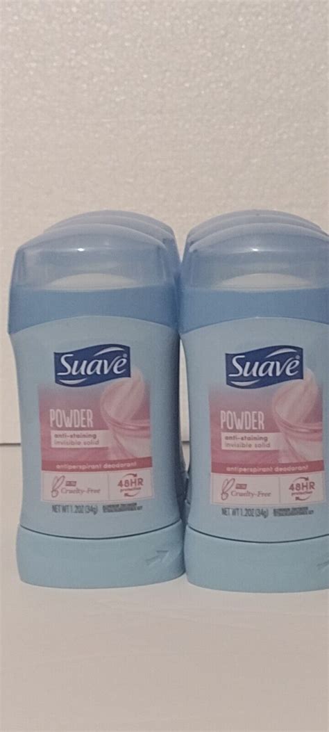 Suave Deodorant Powder Stick X 6 Pack 12 Oz Invisible Solid Women Anti Staining Ebay