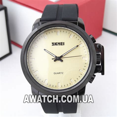 Купить Мужские кварцевые наручные часы Skmei 1208 / Скмей на кожаном ...